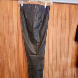 PLEATHER PANTS - Olive Green - Size 12